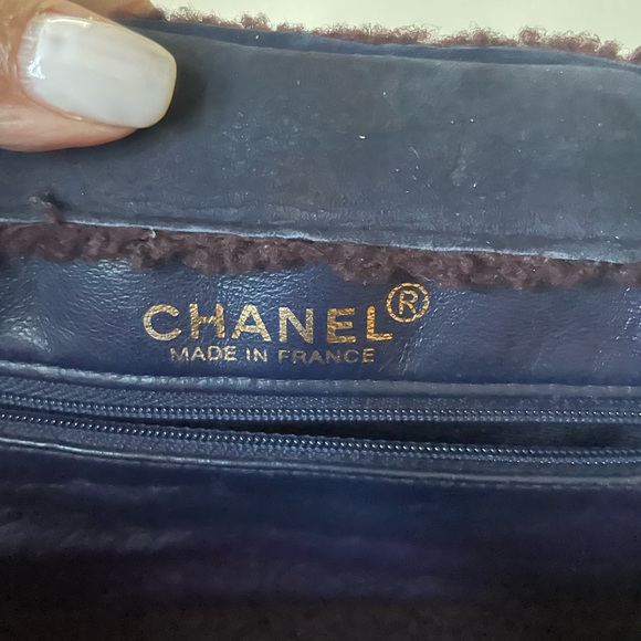 Authentic Chanel. Vintage. Blue Suede - Picture 3 of 9